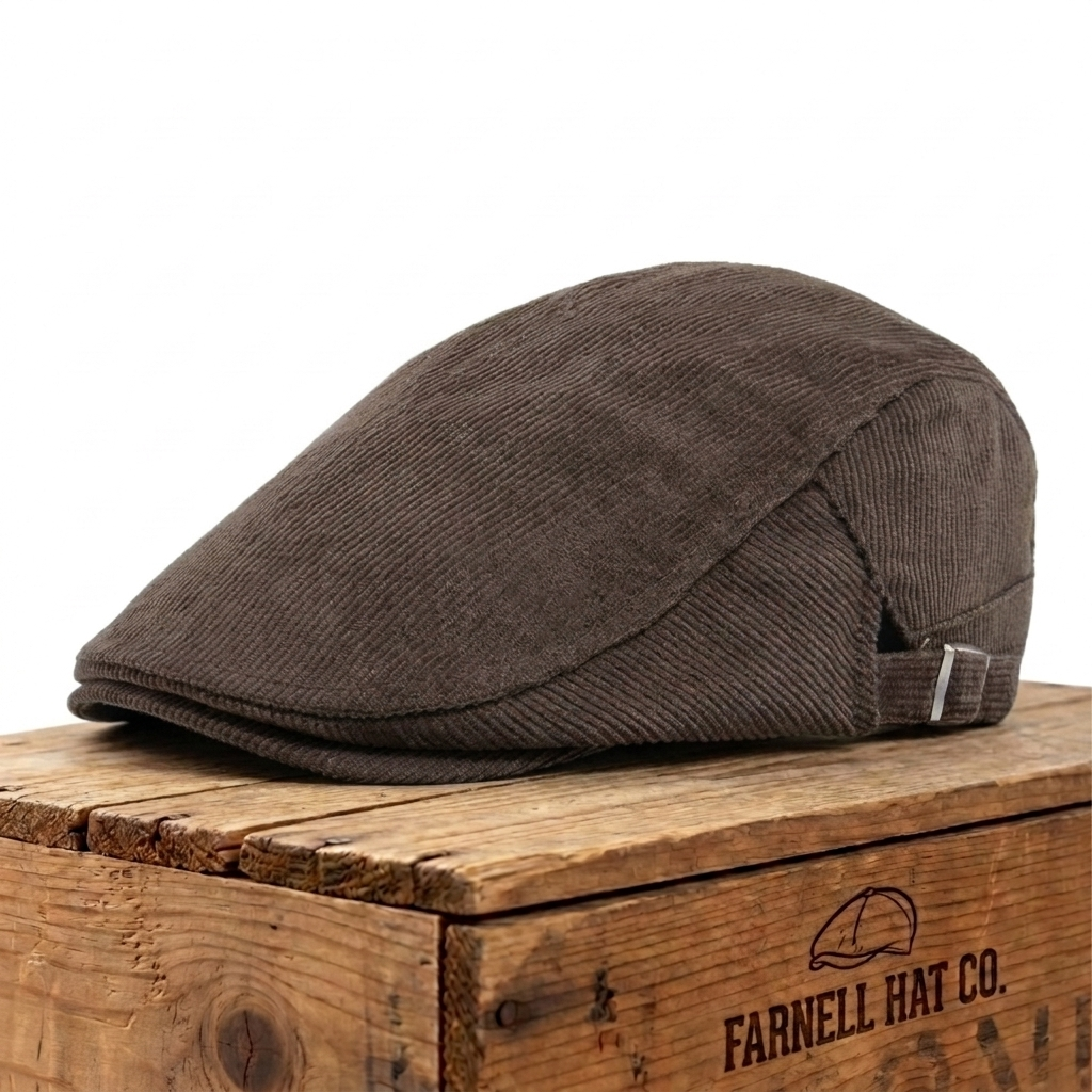 Corduroy Vintage Cap on Farnell Hat Co. crate