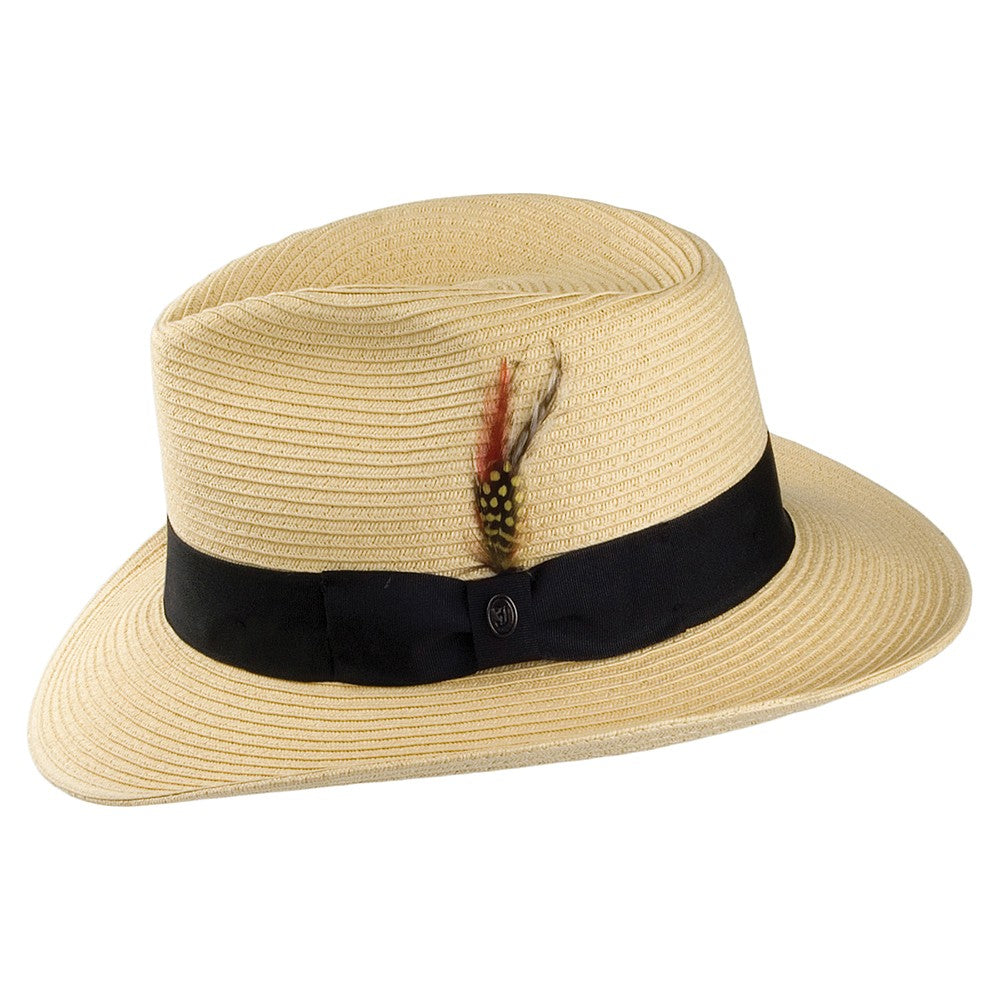 Summer C-Crown Straw Fedora Hat — Farnell Hat Co.