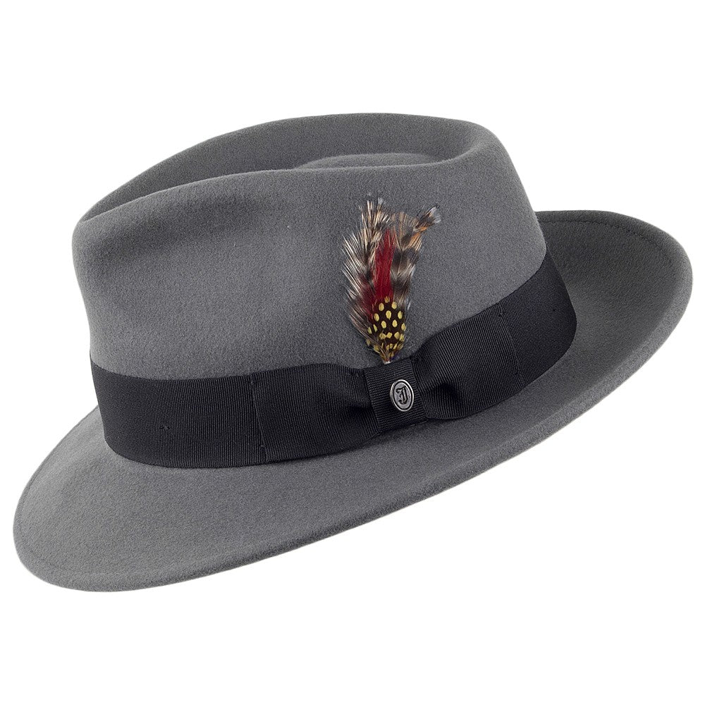 Crushable C-Crown Wool Fedora in Grey — Farnell Hat Co.