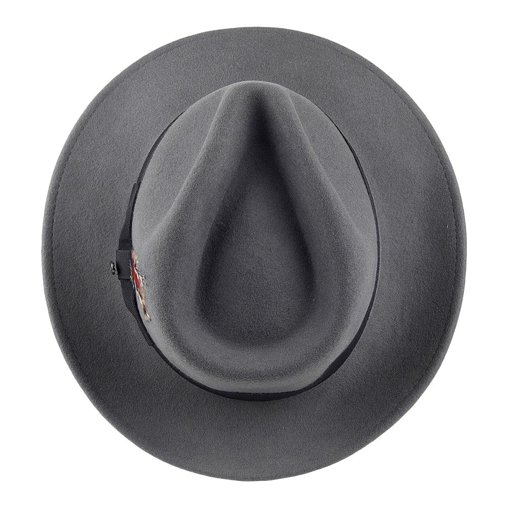 Crushable C-Crown Wool Fedora in Grey — Farnell Hat Co.