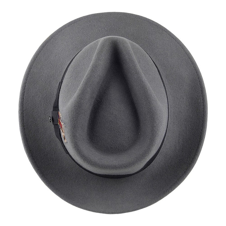 Crushable C-Crown Wool Fedora in Grey — Farnell Hat Co.
