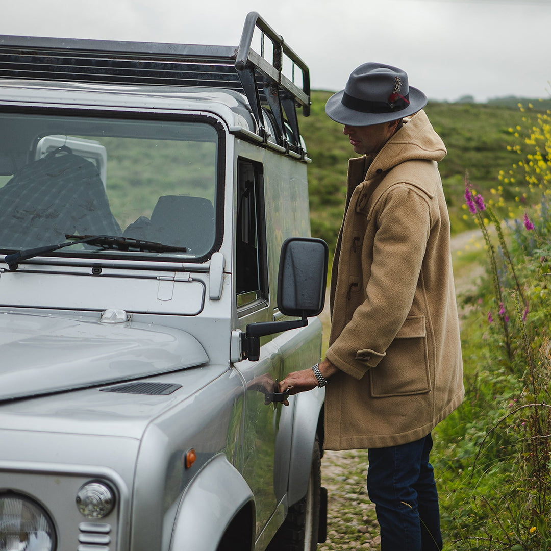 Crushable C-Crown Wool Fedora in Grey — Farnell Hat Co.