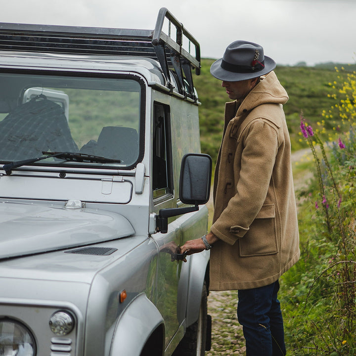 Crushable C-Crown Wool Fedora in Grey — Farnell Hat Co.