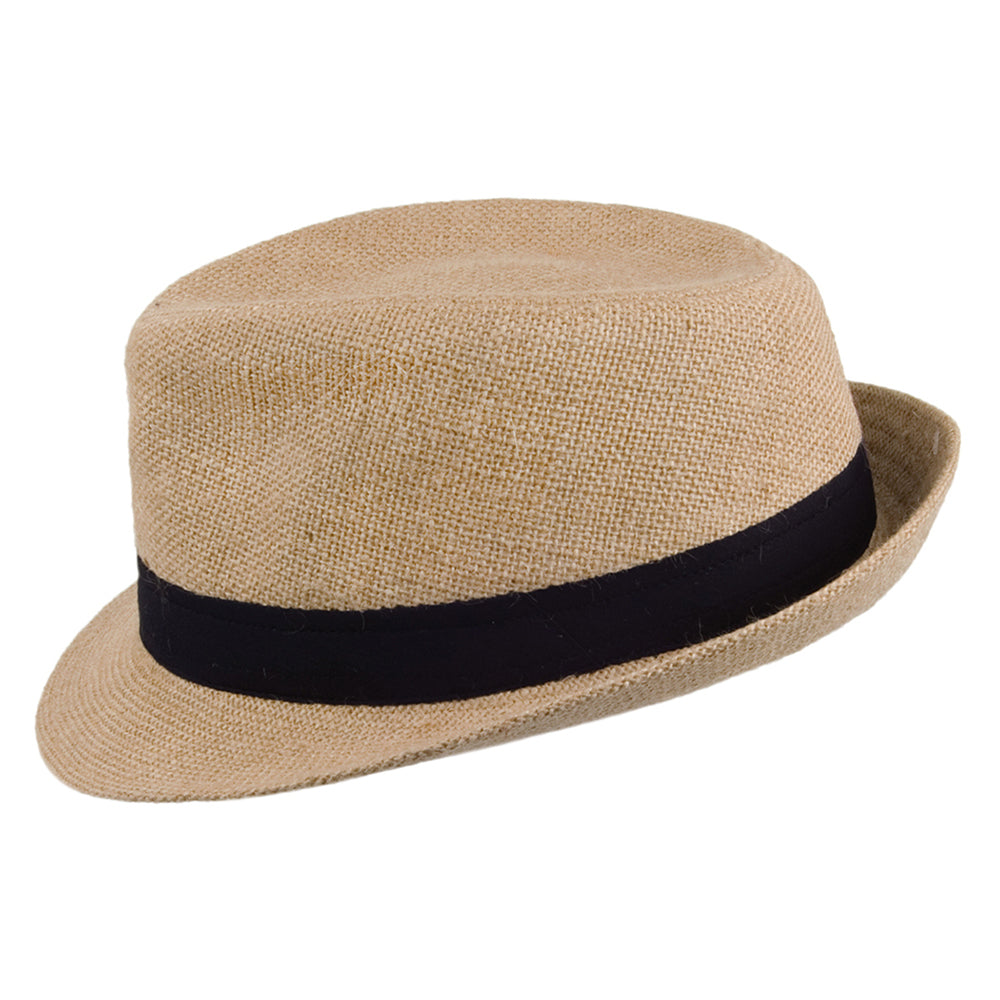 Natural Jute Woven Trilby Hat — Farnell Hat Co.