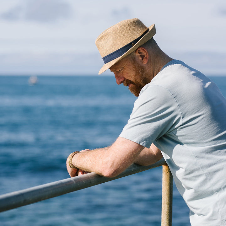 Natural Jute Woven Trilby Hat — Farnell Hat Co.