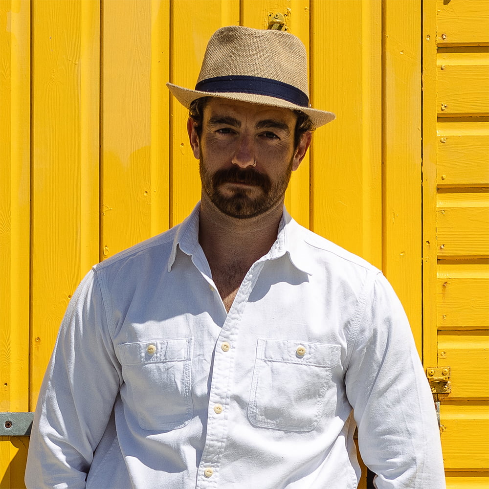 Natural Jute Woven Trilby Hat — Farnell Hat Co.