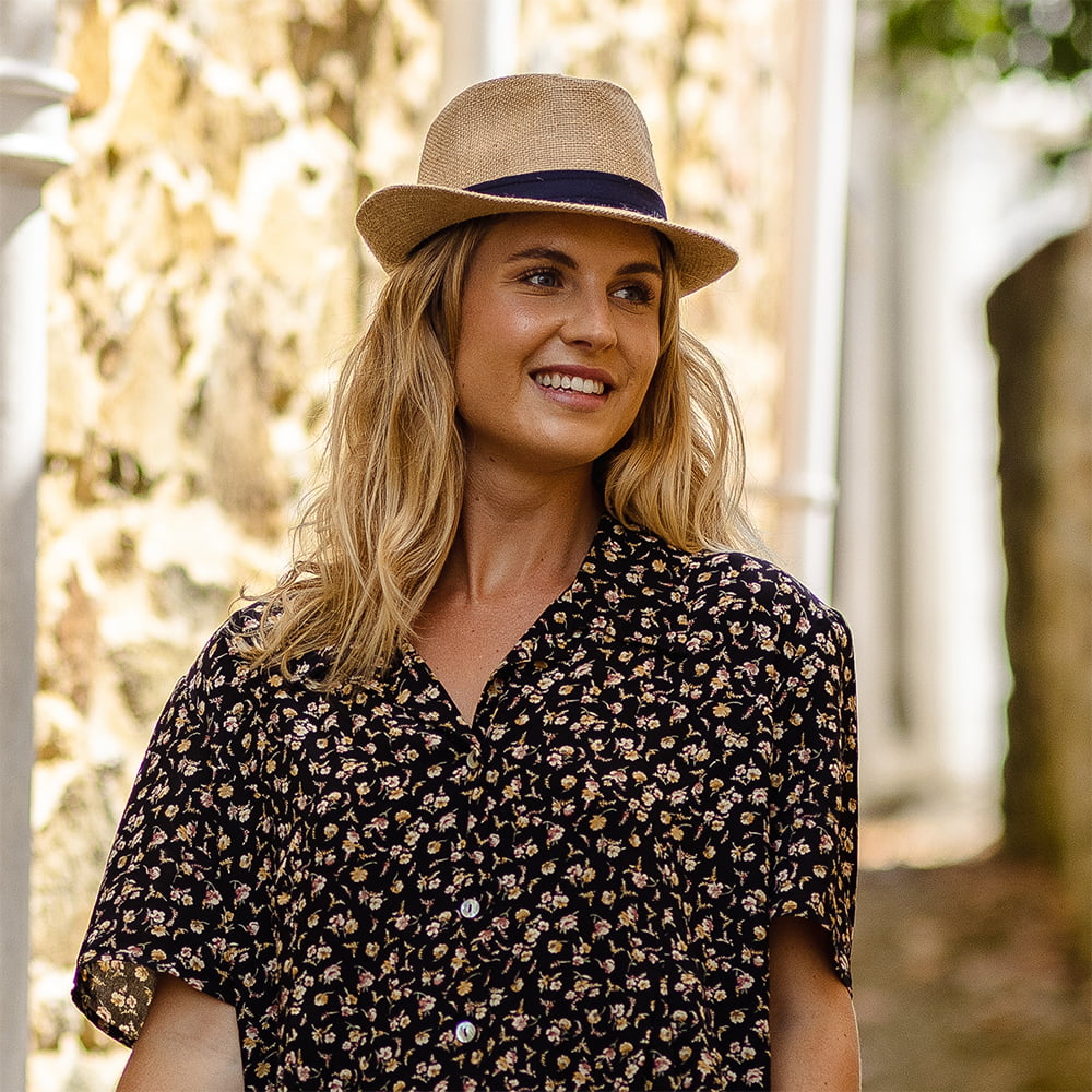 Natural Jute Woven Trilby Hat — Farnell Hat Co.