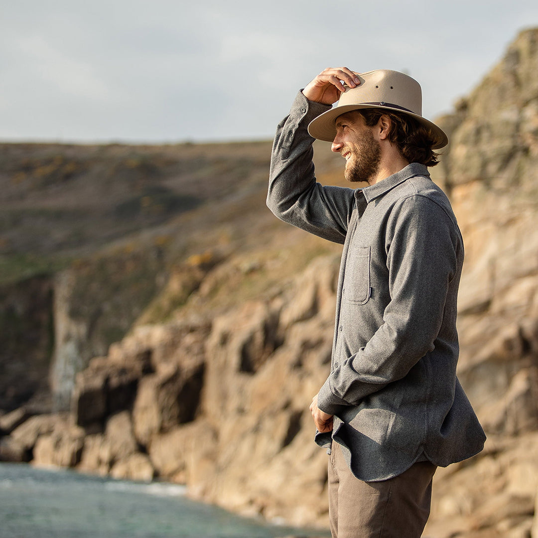 Cotton Twill Safari Fedora Hat — Farnell Hat Co.