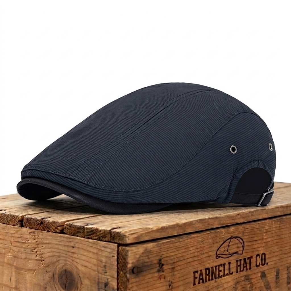 Lightweight Cotton Driver Cap on Farnell Hat Co. crate