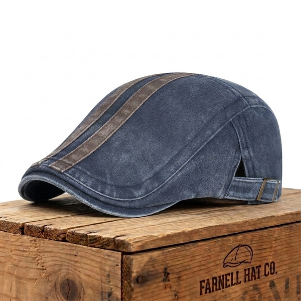 Denim Strip Cap
