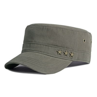 Triple-Star Studded Army Cap