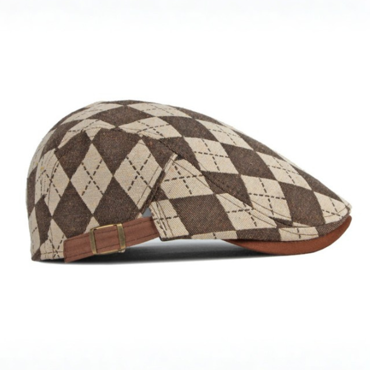 Woven Fabric Checkerboard Driver Cap — Farnell Hat Co.