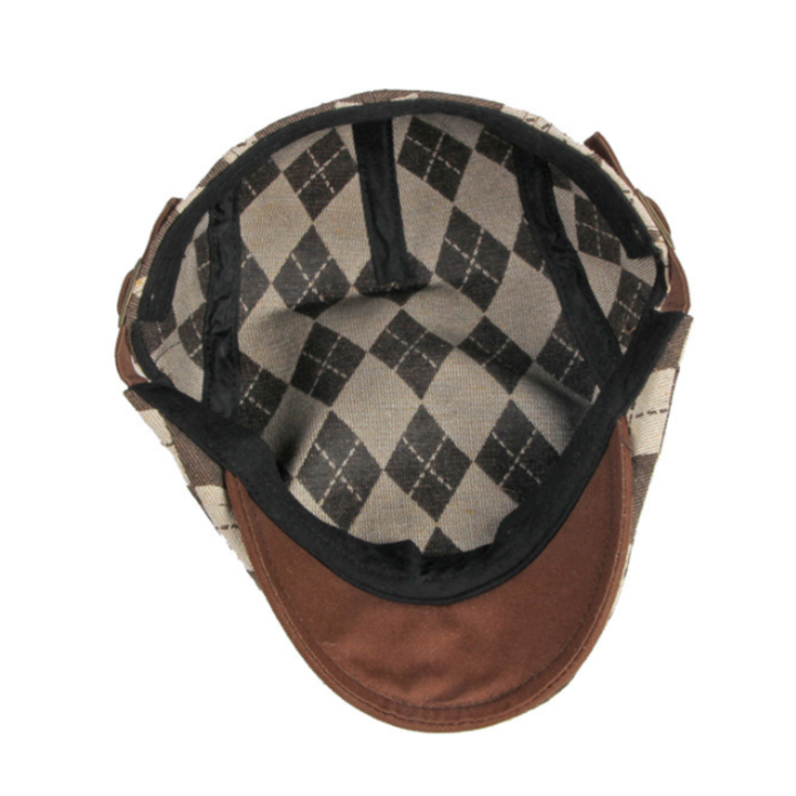 Woven Fabric Checkerboard Driver Cap — Farnell Hat Co.