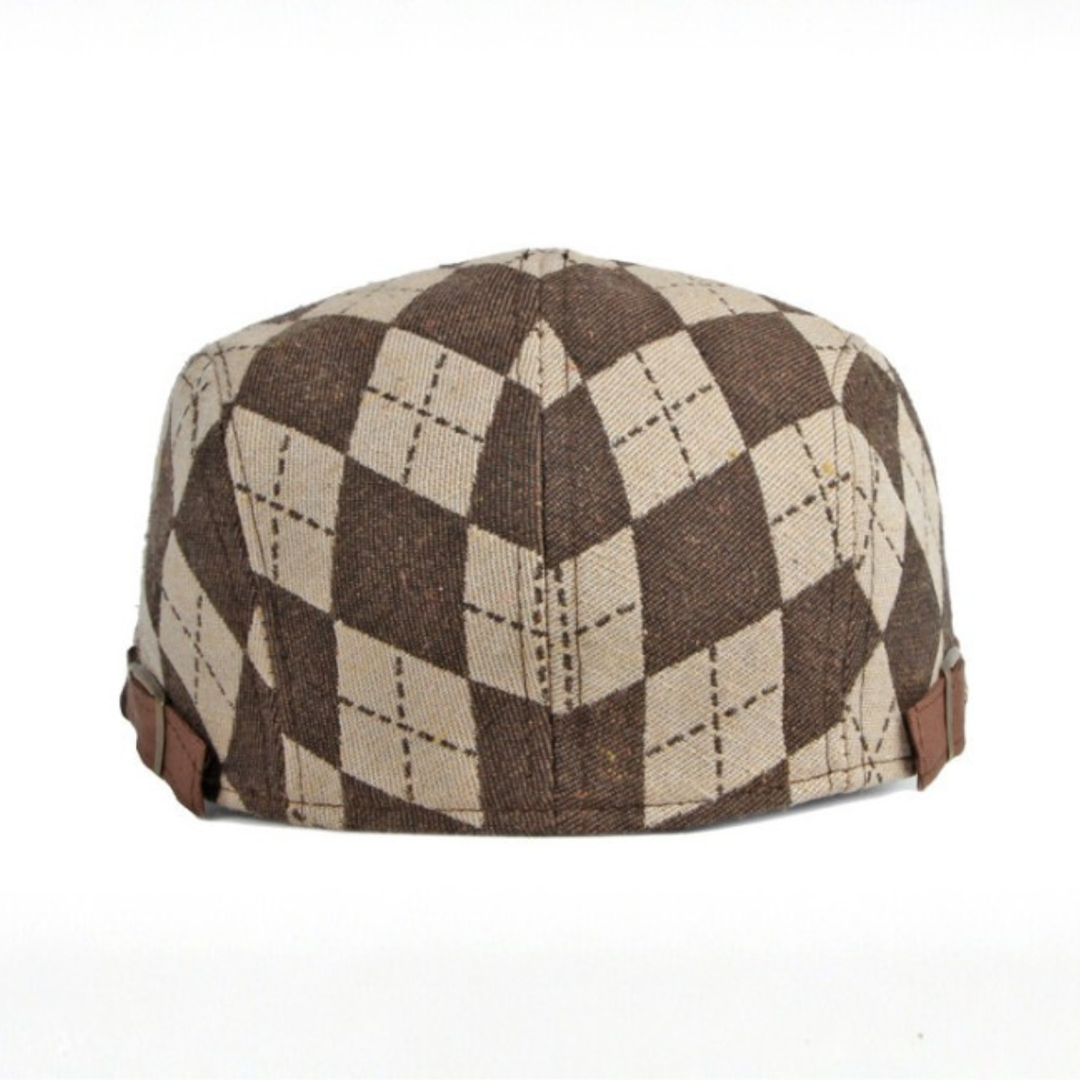 Woven Fabric Checkerboard Driver Cap — Farnell Hat Co.