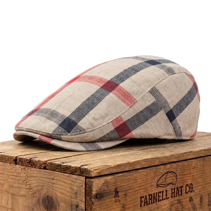 Vintage Check Cap on Farnell Hat Co. crate