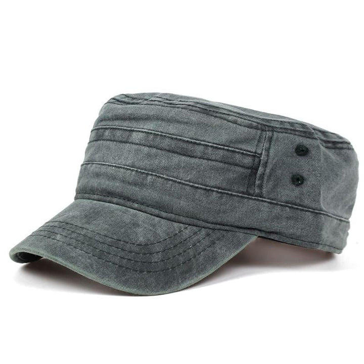 Washed Twill Cadet Cap in Army Green | Farnell Hat Co.