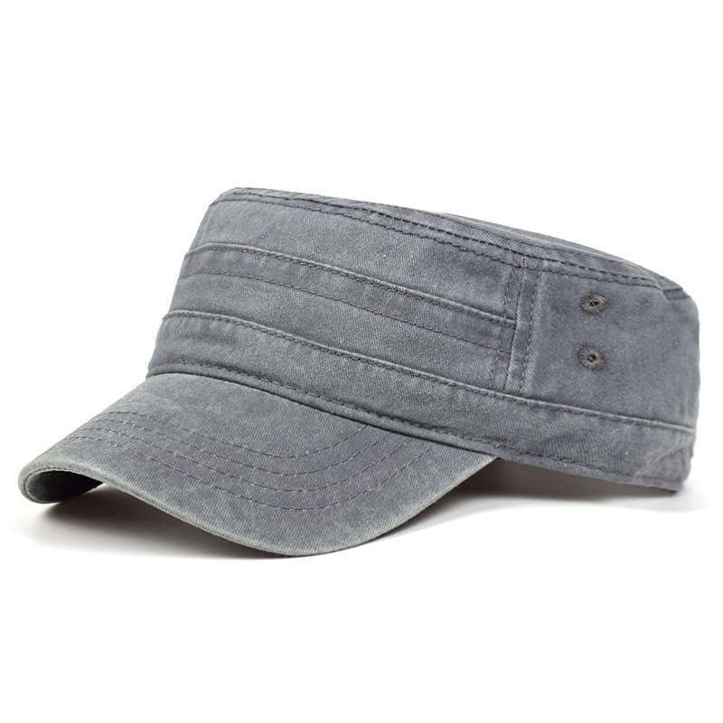 Washed Twill Cadet Cap in Gray | Farnell Hat Co.