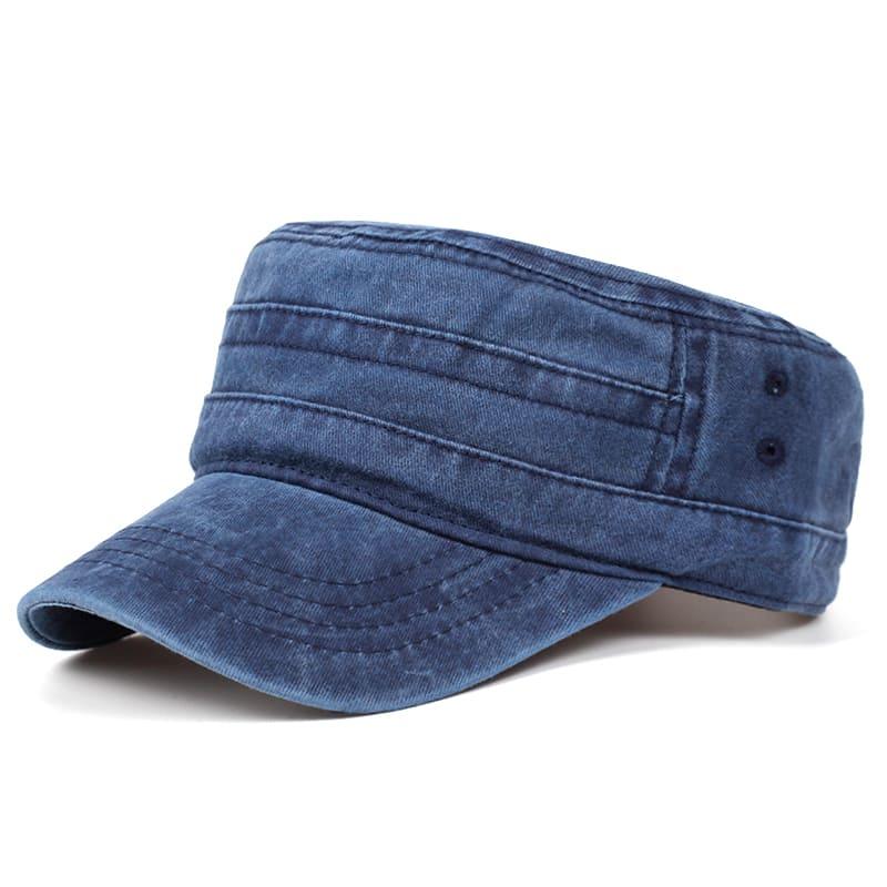 Washed Twill Cadet Cap in Navy Blue | Farnell Hat Co.