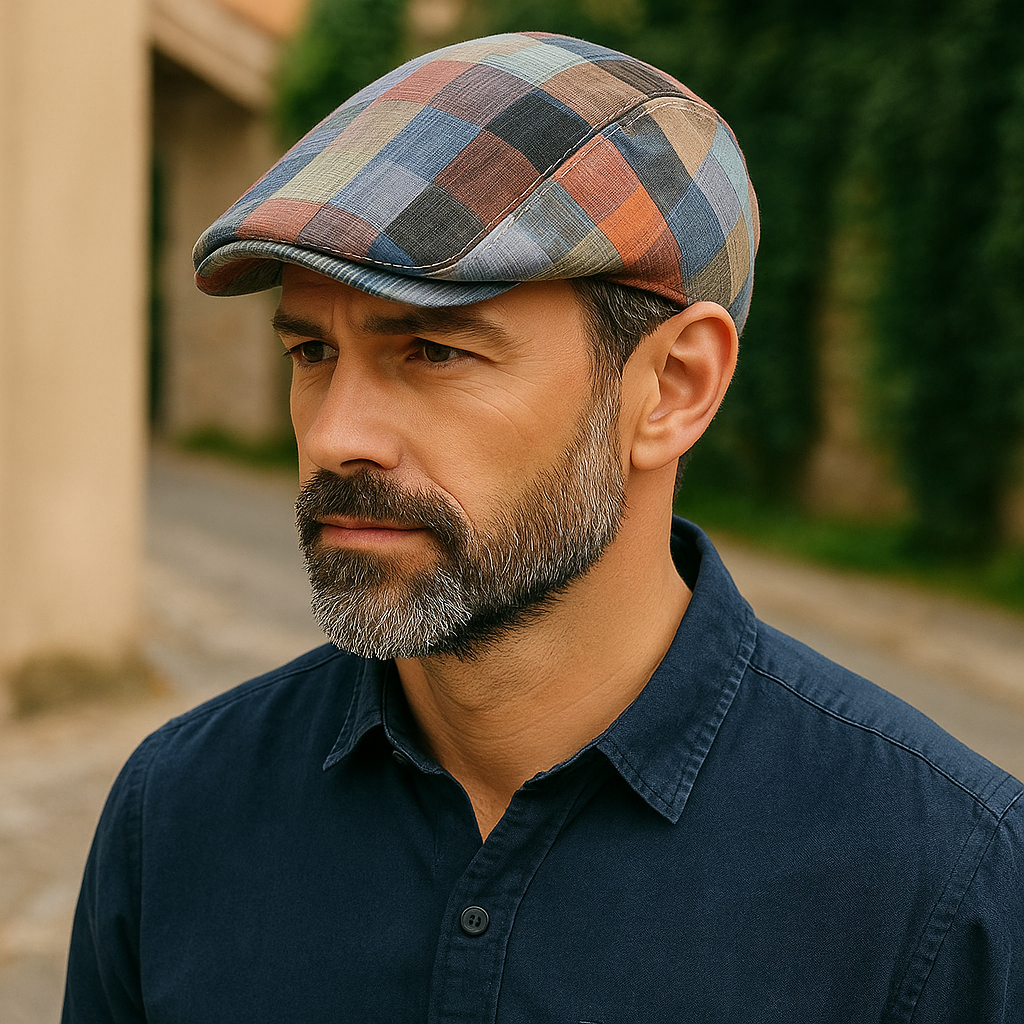 Colorblock Patchwork Flat Cap — Farnell Hat Co.