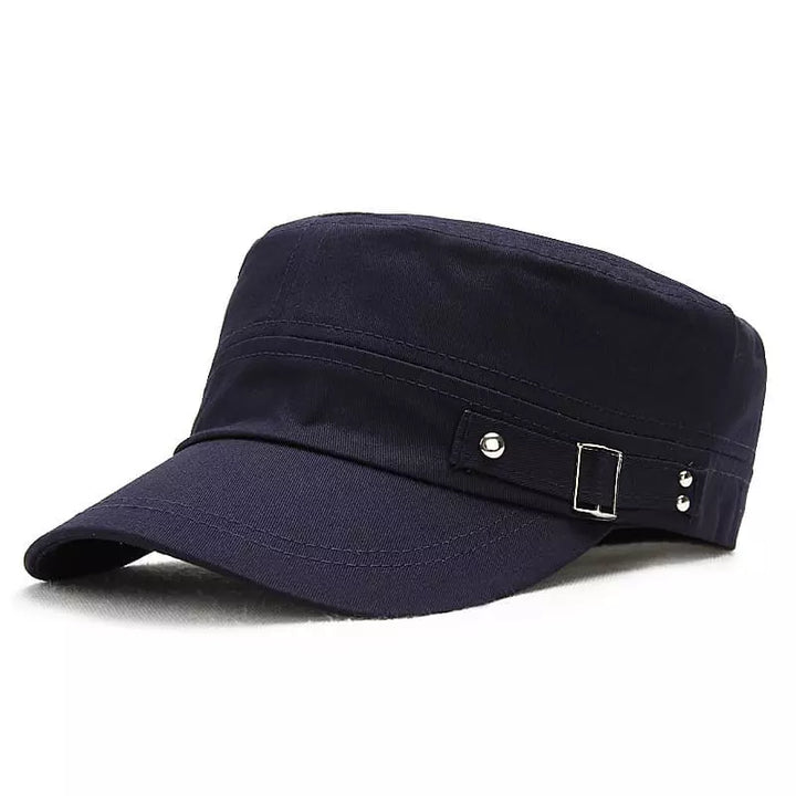 Men's Washed Cotton Army Cap in Navy Blue