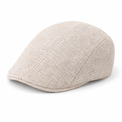 Linen Weave Flat Cap
