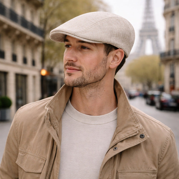 Linen Weave Flat Cap — Farnell Hat Co.