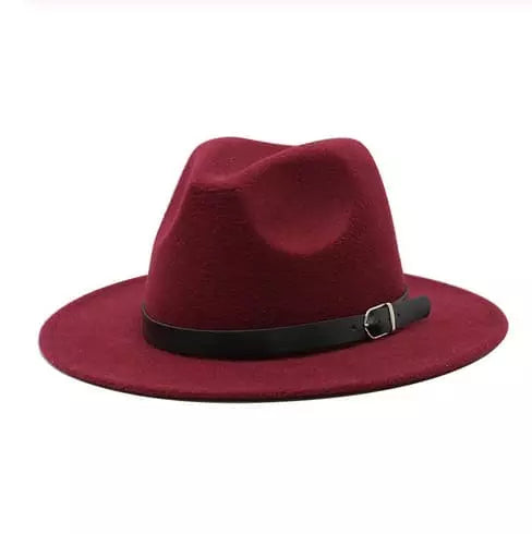 Classic Plain Wool Felt Fedora Hat