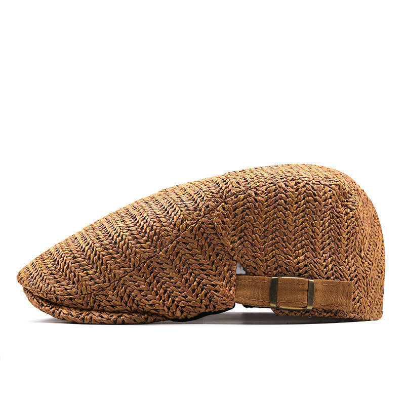 Woven Straw Chevron Driver Cap — Farnell Hat Co.