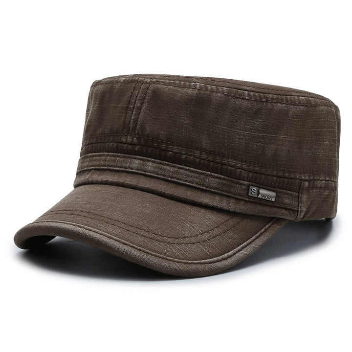Premium Washed Army Cap in Coffee | Farnell Hat Co.