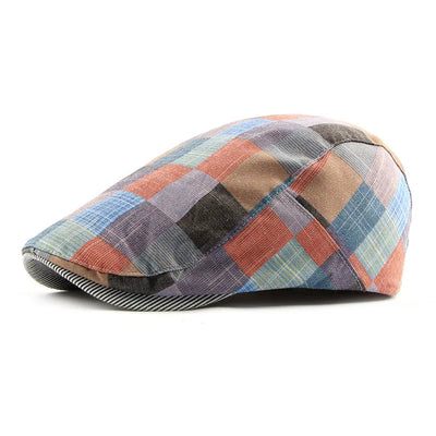 Colorblock Patchwork Flat Cap