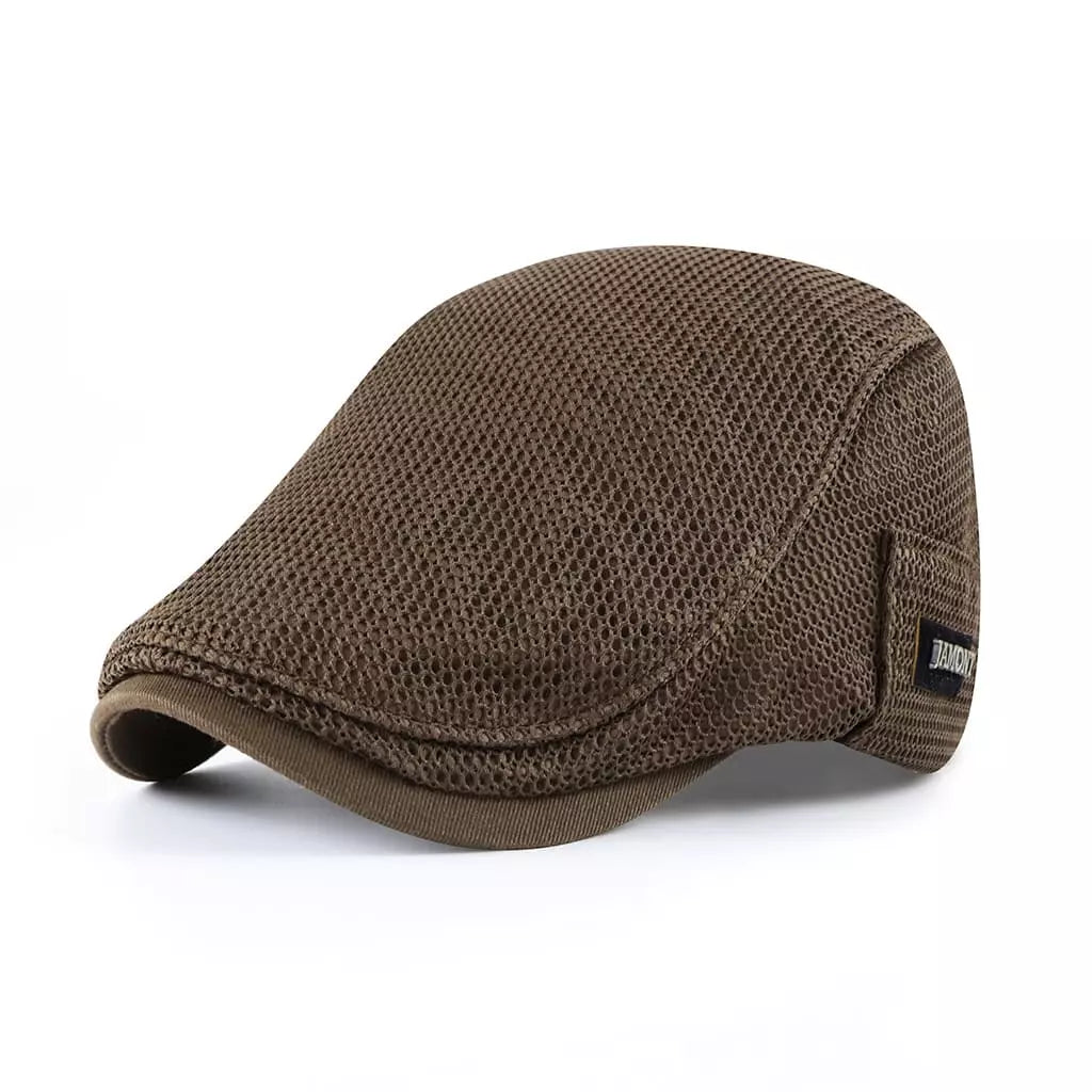 Breathable Golf Mesh Flat Cap — Farnell Hat Co.