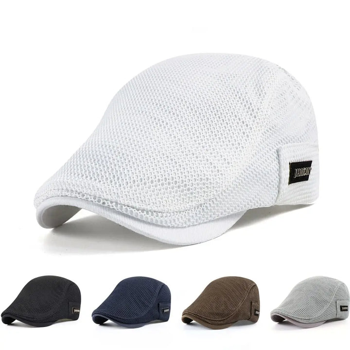 Breathable Golf Mesh Flat Cap — Farnell Hat Co.