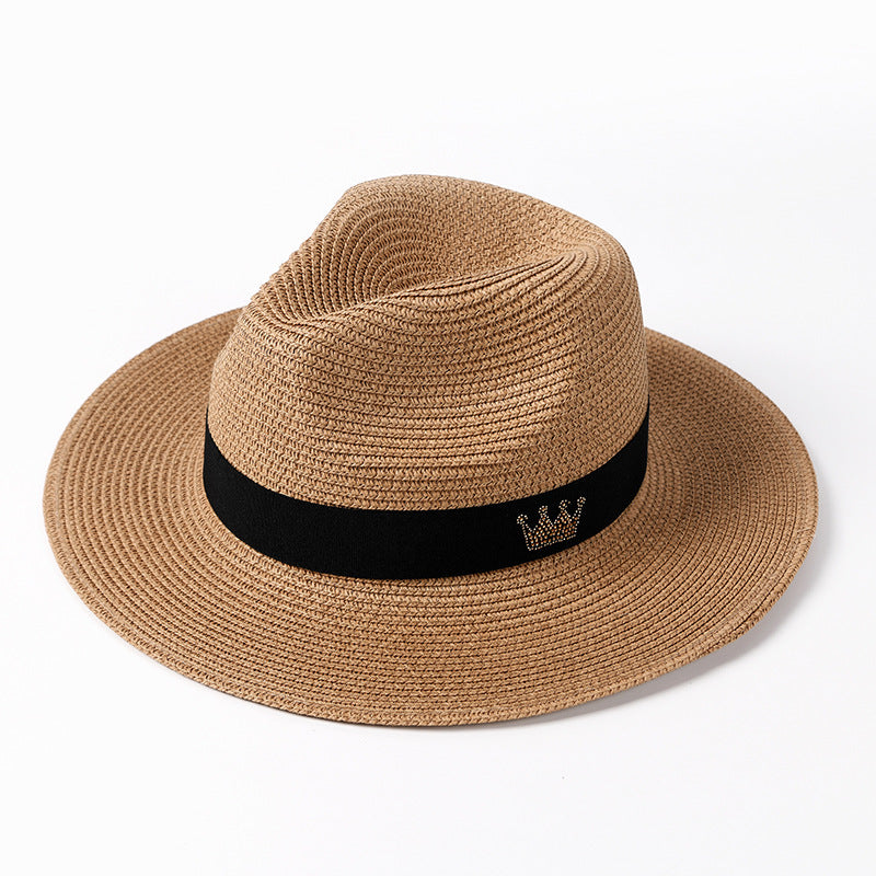 Summer C-Crown Straw Fedora Hat