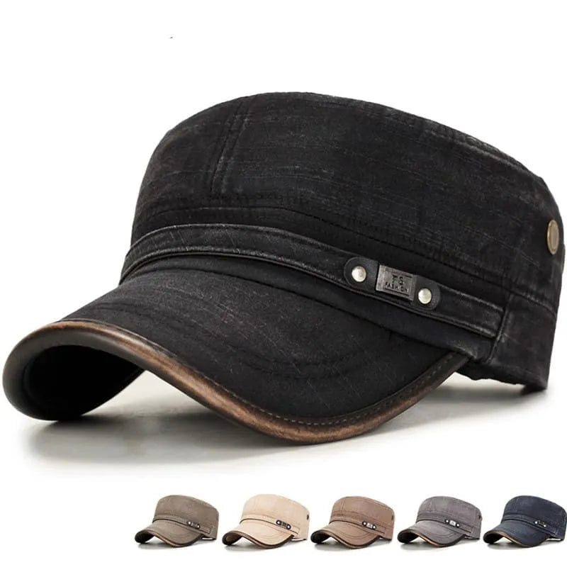 Distressed Cotton Army Cap — Farnell Hat Co.