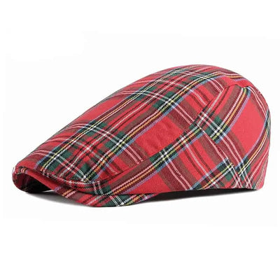 Scottish Tartan Cotton Flat Cap