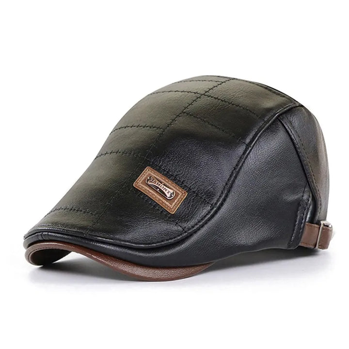 Leather-Look Driver Flat Cap — Farnell Hat Co.