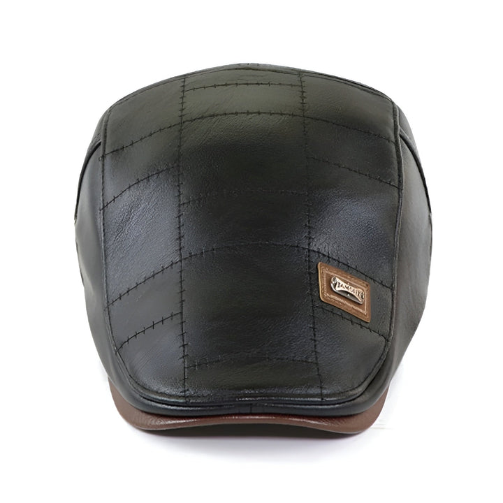 Leather-Look Driver Flat Cap — Farnell Hat Co.