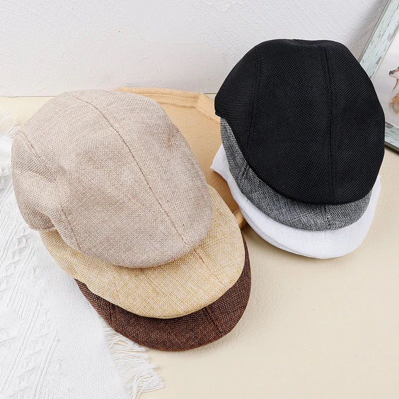 Linen Weave Flat Cap — Farnell Hat Co.