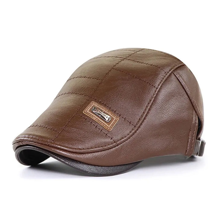 Leather-Look Driver Flat Cap — Farnell Hat Co.