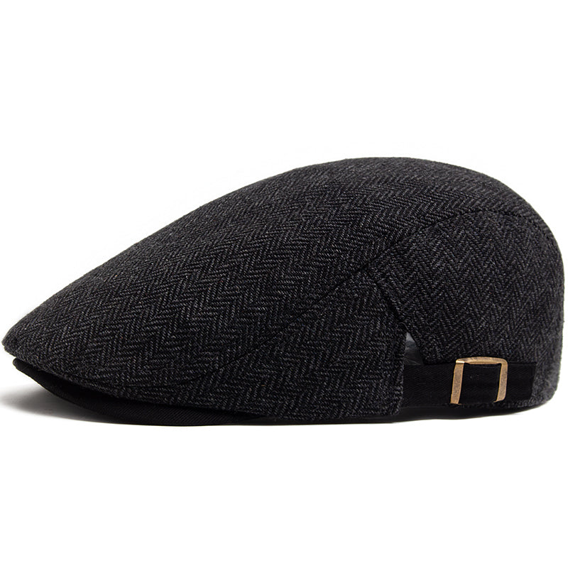 Herringbone Wool Driver Cap negro