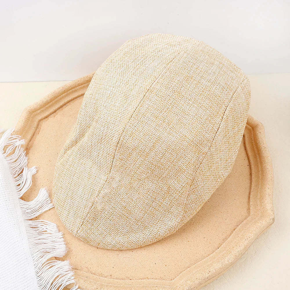 Linen Weave Flat Cap — Farnell Hat Co.