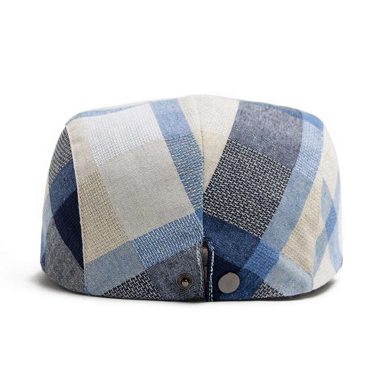 Woven Plaid Check Flat Cap — Farnell Hat Co.