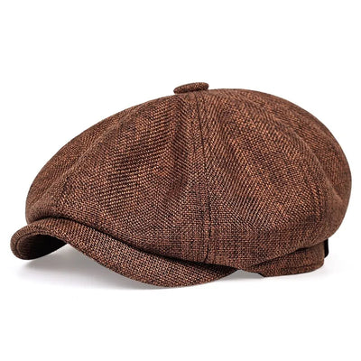 Cotton Eight-Panel Newsboy Cap