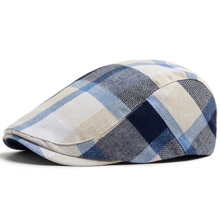Woven Plaid Check Flat Cap — Farnell Hat Co.