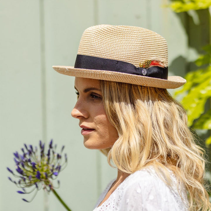 Toyo Straw Braid Trilby Hat