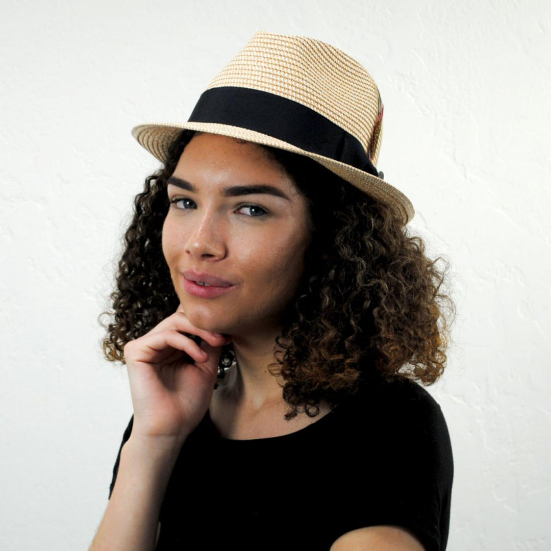 Toyo Straw Braid Trilby Hat